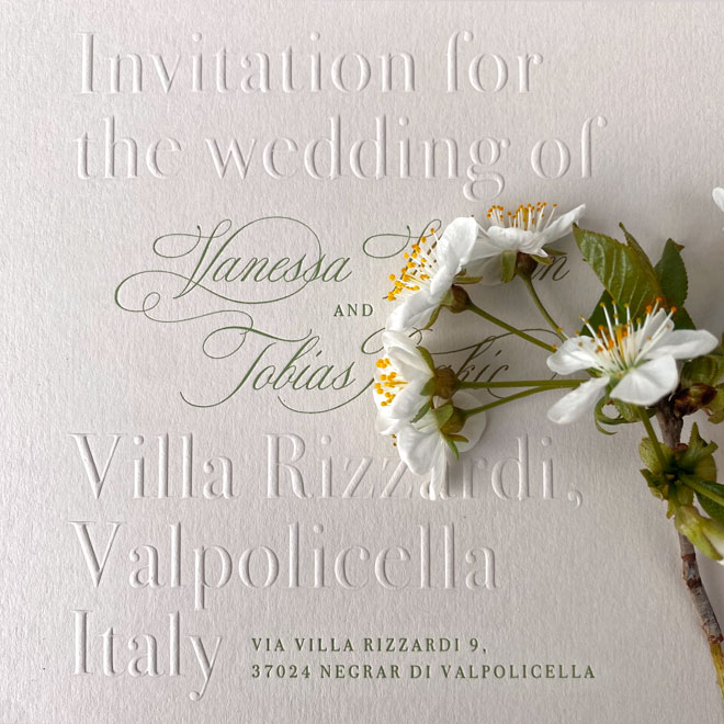 Exklusive Hochzeitskarte Einladung